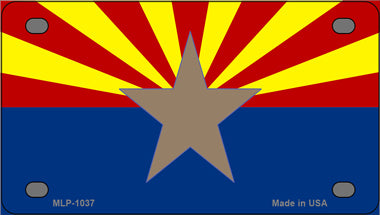 Arizona Big Star State Flag Novelty Mini Metal License Plate Tag