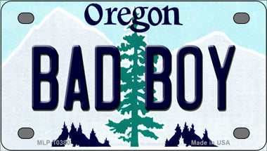 Bad Boy Oregon Novelty Mini Metal License Plate Tag