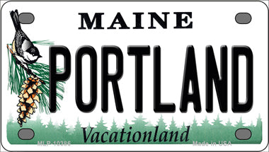 Portland Maine Novelty Mini Metal License Plate Tag