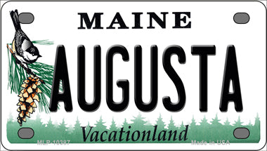 Augusta Maine Novelty Mini Metal License Plate Tag