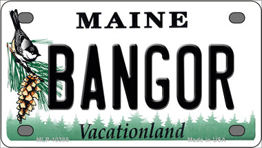 Bangor Maine Novelty Mini Metal License Plate Tag