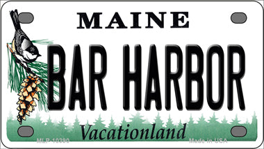 Bar Harbor Maine Novelty Mini Metal License Plate Tag