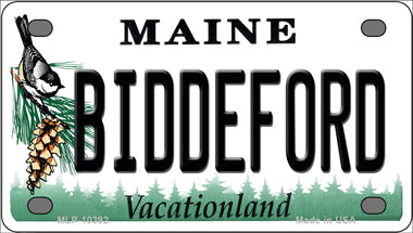 Biddeford Maine Novelty Mini Metal License Plate Tag