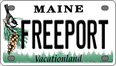 Freeport Maine Novelty Mini Metal License Plate Tag