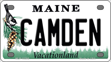 Camden Maine Novelty Mini Metal License Plate Tag