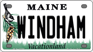 Windham Maine Novelty Mini Metal License Plate Tag