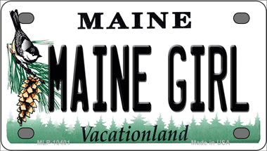 Maine Girl Maine Novelty Mini Metal License Plate Tag