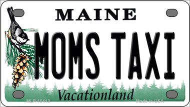 Moms Taxi Maine Novelty Mini Metal License Plate Tag