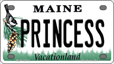 Princess Maine Novelty Mini Metal License Plate Tag
