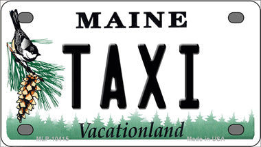 Taxi Maine Novelty Mini Metal License Plate Tag