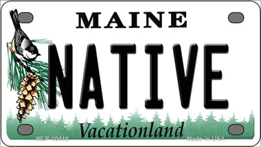 Native Maine Novelty Mini Metal License Plate Tag