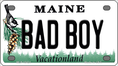 Bad Boy Maine Novelty Mini Metal License Plate Tag