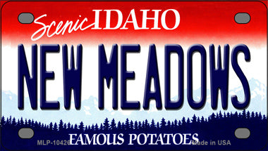 New Meadows Idaho Novelty Mini Metal License Plate Tag