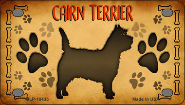 Cairn Terrier Novelty Mini Metal License Plate Tag