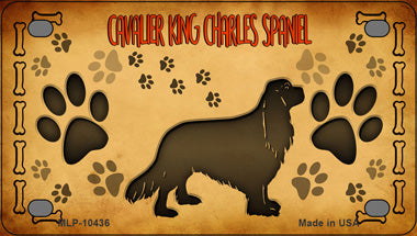 Cavalier King Charles Spaniel Novelty Mini Metal License Plate Tag