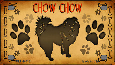 Chow Chow Novelty Mini Metal License Plate Tag
