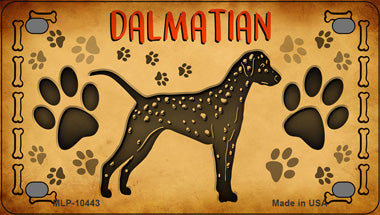 Dalmatian Novelty Mini Metal License Plate Tag