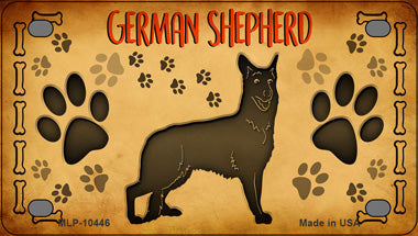 German Shepherd Novelty Mini Metal License Plate Tag