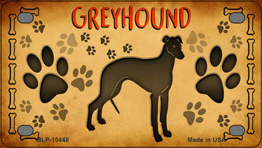 Greyhound Novelty Mini Metal License Plate Tag