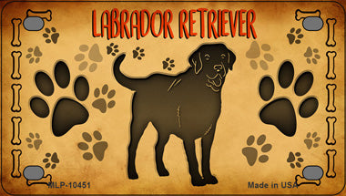 Labrador Retriever Novelty Mini Metal License Plate Tag