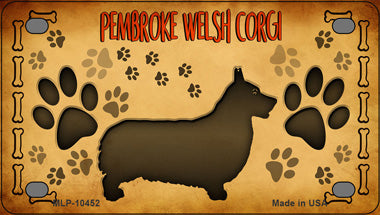 Pembroke Welsh Corgi Novelty Mini Metal License Plate Tag