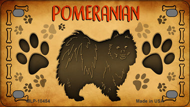 Pomeranian Novelty Mini Metal License Plate Tag