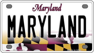 Maryland MD Novelty Mini Metal License Plate Tag