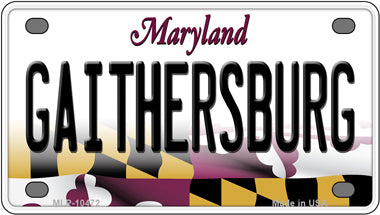 Gaithersburg Maryland Novelty Mini Metal License Plate Tag