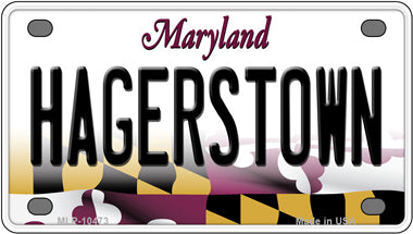 Hagerstown Maryland Novelty Mini Metal License Plate Tag