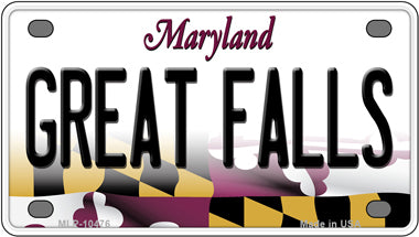Great Falls Maryland Novelty Mini Metal License Plate Tag