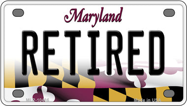 Retired Maryland Novelty Mini Metal License Plate Tag