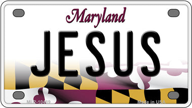 Jesus Maryland Novelty Mini Metal License Plate Tag