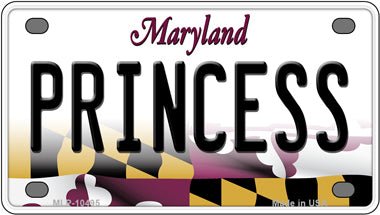 Princess Maryland Novelty Mini Metal License Plate Tag