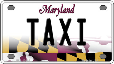 Taxi Maryland Novelty Mini Metal License Plate Tag