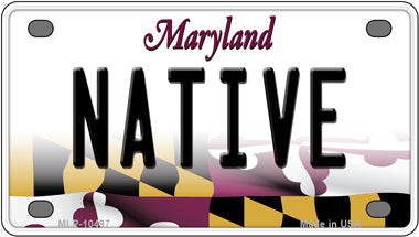 Native Maryland Novelty Mini Metal License Plate Tag
