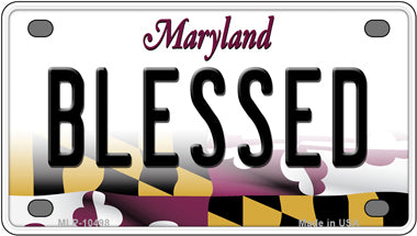 Blessed Maryland Novelty Mini Metal License Plate Tag