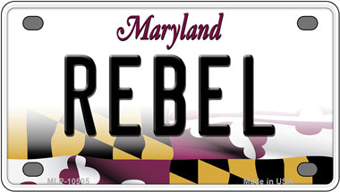 Rebel Maryland Novelty Mini Metal License Plate Tag