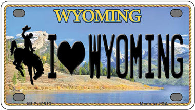 I Love Wyoming Novelty Mini Metal License Plate Tag