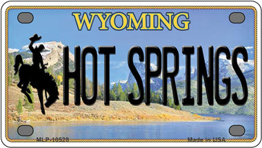 Hot Springs Wyoming Novelty Mini Metal License Plate Tag