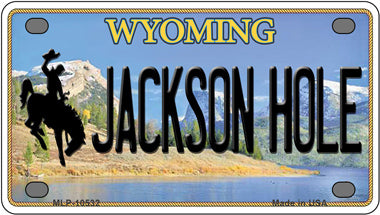 Jackson Hole Wyoming Novelty Mini Metal License Plate Tag