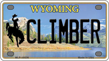 Climber Wyoming Novelty Mini Metal License Plate Tag