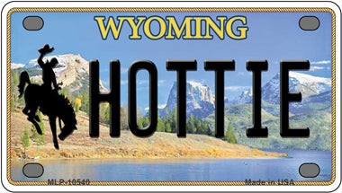 Hottie Wyoming Novelty Mini Metal License Plate Tag
