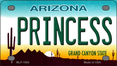 Princess Arizona Novelty Mini Metal License Plate Tag