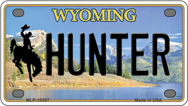 Hunter Wyoming Novelty Mini Metal License Plate Tag