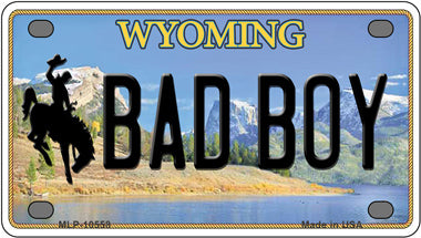 Bad Boy Wyoming Novelty Mini Metal License Plate Tag