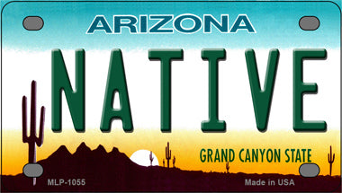 Native Arizona Novelty Mini Metal License Plate Tag