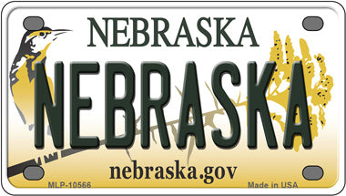 Nebraska NE Novelty Mini Metal License Plate Tag