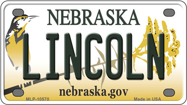 Lincoln Nebraska Novelty Mini Metal License Plate Tag