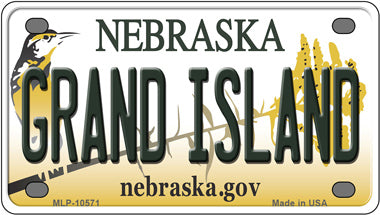 Grand Island Nebraska Novelty Mini Metal License Plate Tag