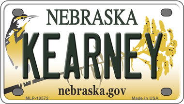 Kearney Nebraska Novelty Mini Metal License Plate Tag